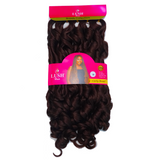 Lush Hair Curly Extension - Synthetic Hair Pre-Drawn Curled Extension for Braiding Hair | (390g) 66inches 1 Pack Full Head Extension for Braids & Protective Styles| Attachments for all Hair Types