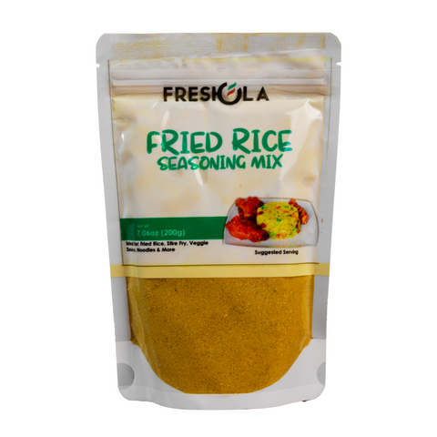 Freshola Fried Rice Seasoning Mix- All-Natural African Spice|Black, White Pepper, Garlic, Chili| No Msg or Gmo | 10 Servings |All-purpose  Rice, Noodles, Stir Fry, Sauces  (7.06 oz)