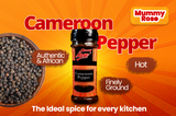 Mummy Rose Cameroon Pepper (120g) - Aromatic Hot Black Pepper For Rice, Pasta, Soups and Grills | All Natural  Flavorful Dried Ground Scotch Bonnet Pepper