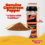 Mummy Rose Cameroon Pepper (120g) - Aromatic Hot Black Pepper For Rice, Pasta, Soups and Grills | All Natural  Flavorful Dried Ground Scotch Bonnet Pepper