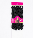 Lush Hair Curly Extension - Synthetic Hair Pre-Drawn Curled Extension for Braiding Hair | (390g) 66inches 1 Pack Full Head Extension for Braids & Protective Styles| Attachments for all Hair Types