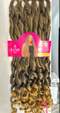 Lush Hair Curly Extension - Synthetic Hair Pre-Drawn Curled Extension for Braiding Hair | (390g) 66inches 1 Pack Full Head Extension for Braids & Protective Styles| Attachments for all Hair Types