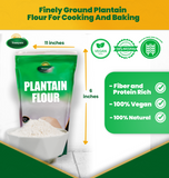 Tennyore Plantain Flour 2lbs (1Kg) | Amala Plantain Fufu Green Plantains Powder For Cooking and Baking Muffins, Cookies and Pancakes |  Non-GMO, Gluten-free Flour