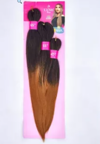 Lush Hair Extension Silk Braid - Synthetic Hair Pre-Picked Ready Braids Extension | Jumbo Braids 24inch  Pre-Put Extension for Box Braids & Protective Styles | Attachments for all Hair Types